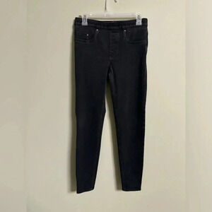 SPANX Jean-ish Ankle Leggings Size Medium Slimming Jeggings Black Pull On
